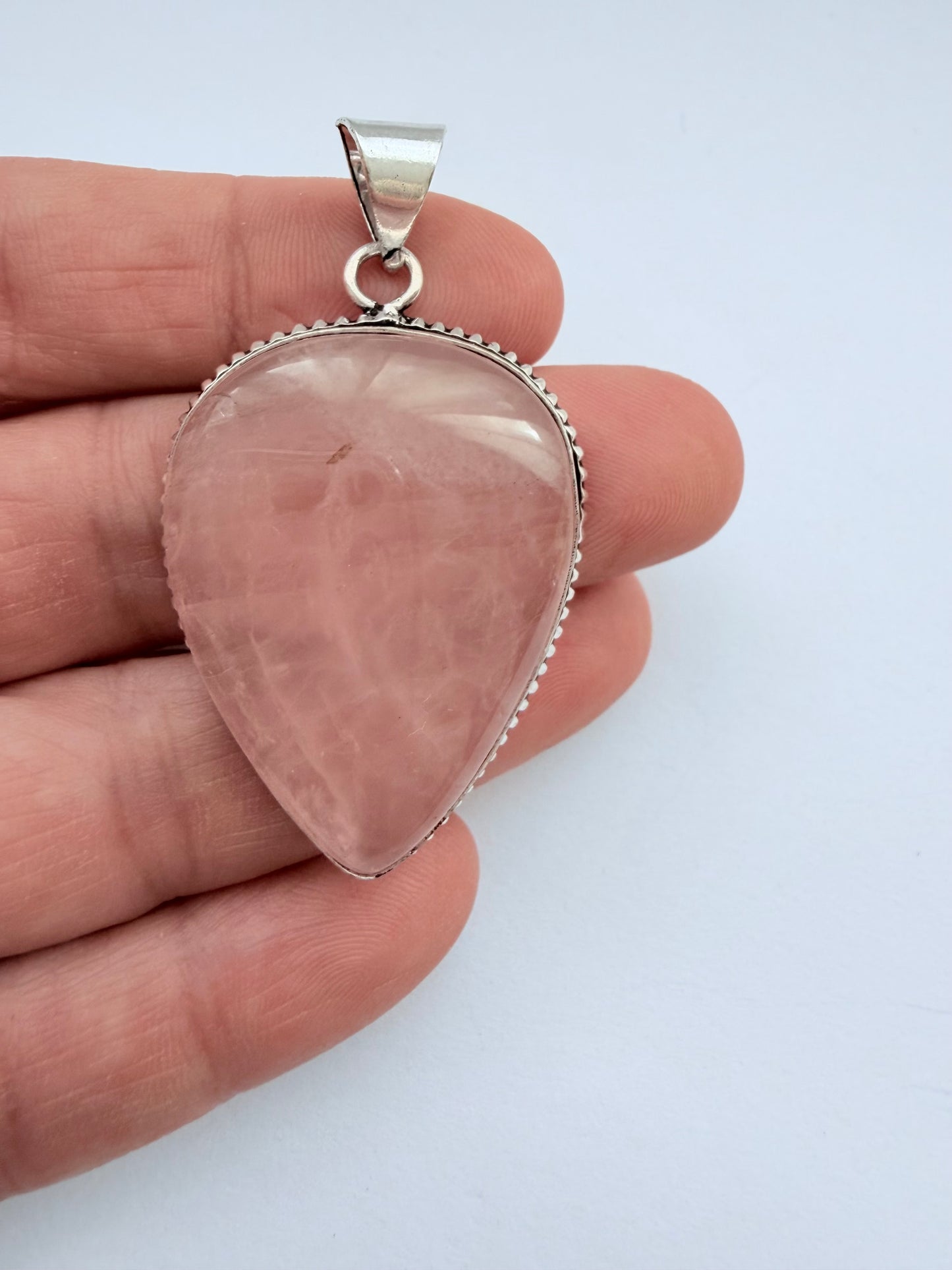 Colgante Alhena · Cuarzo Rosa