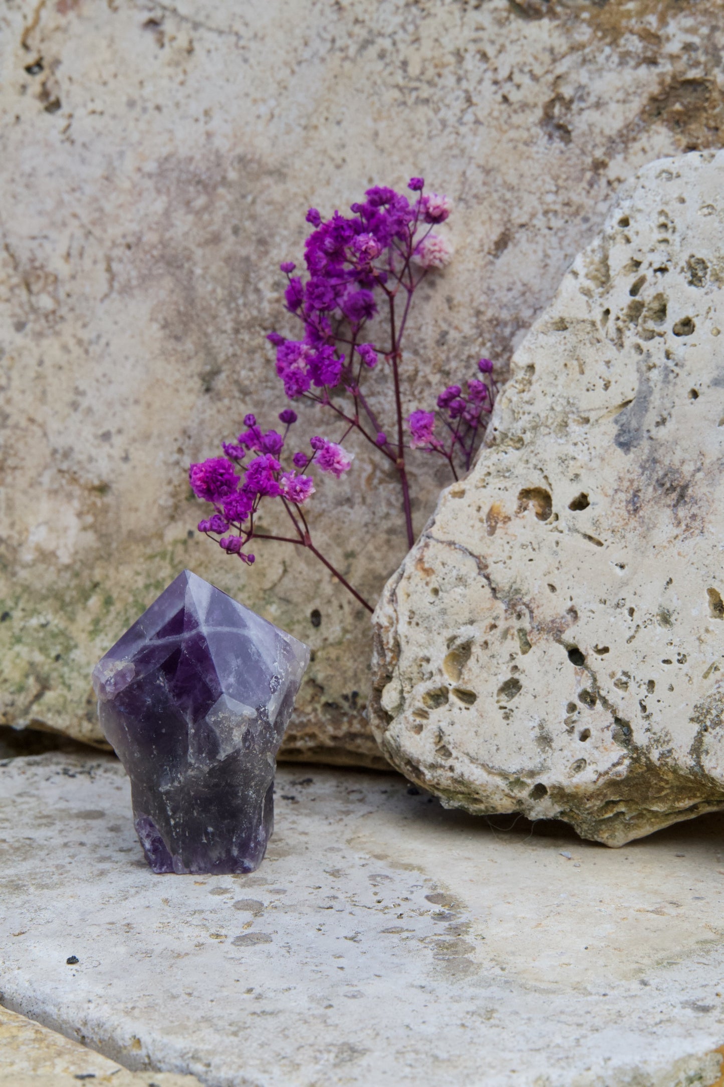 Puntas semipulidas de Amatista – Calma mental y claridad espiritual