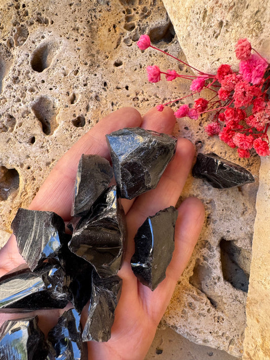 Masivo Obsidiana pequeño – Protección y Liberación