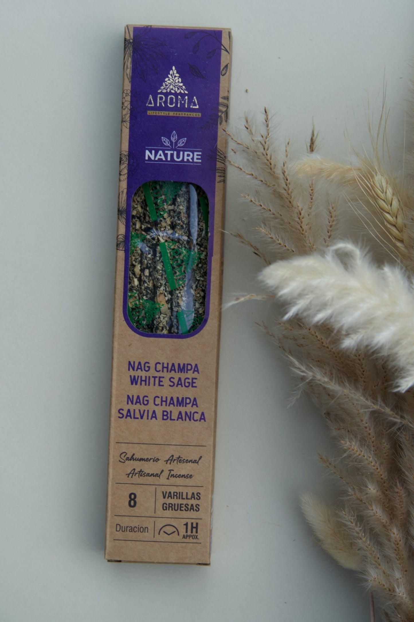Incienso Natural – Nag Champa y Salvia Blanca