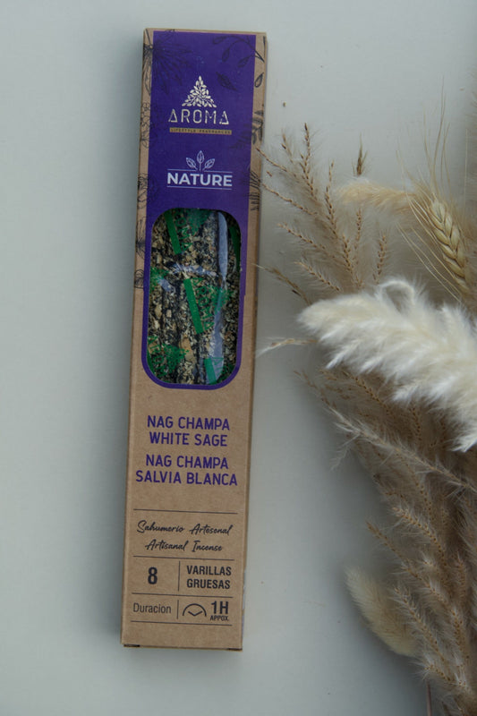Incienso Natural – Nag Champa y Salvia Blanca