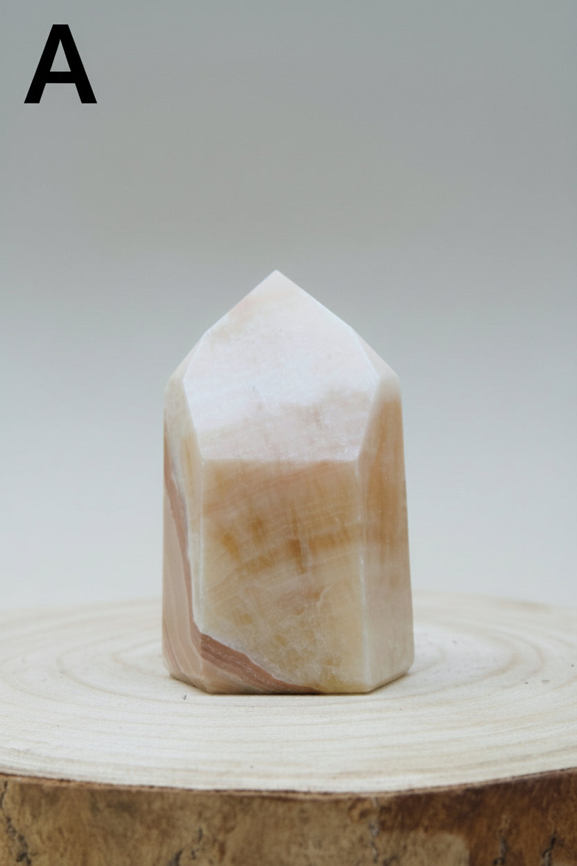 Punta Pulida de Calcita Amarilla – Vitalidad y Confianza