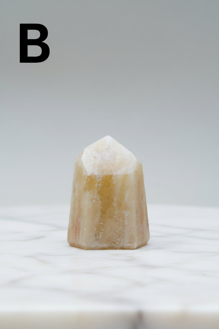 Punta Pulida de Calcita Amarilla – Vitalidad y Confianza
