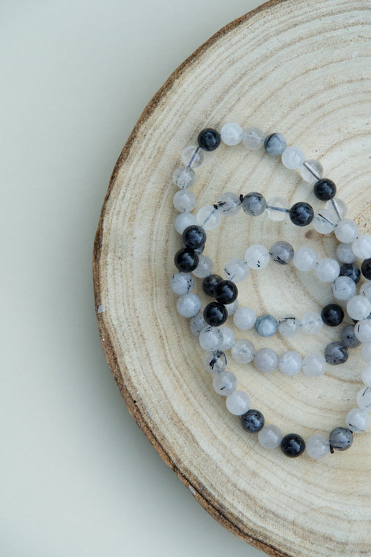 Pulsera cuarzo turmalinado - Protección y limpieza energética