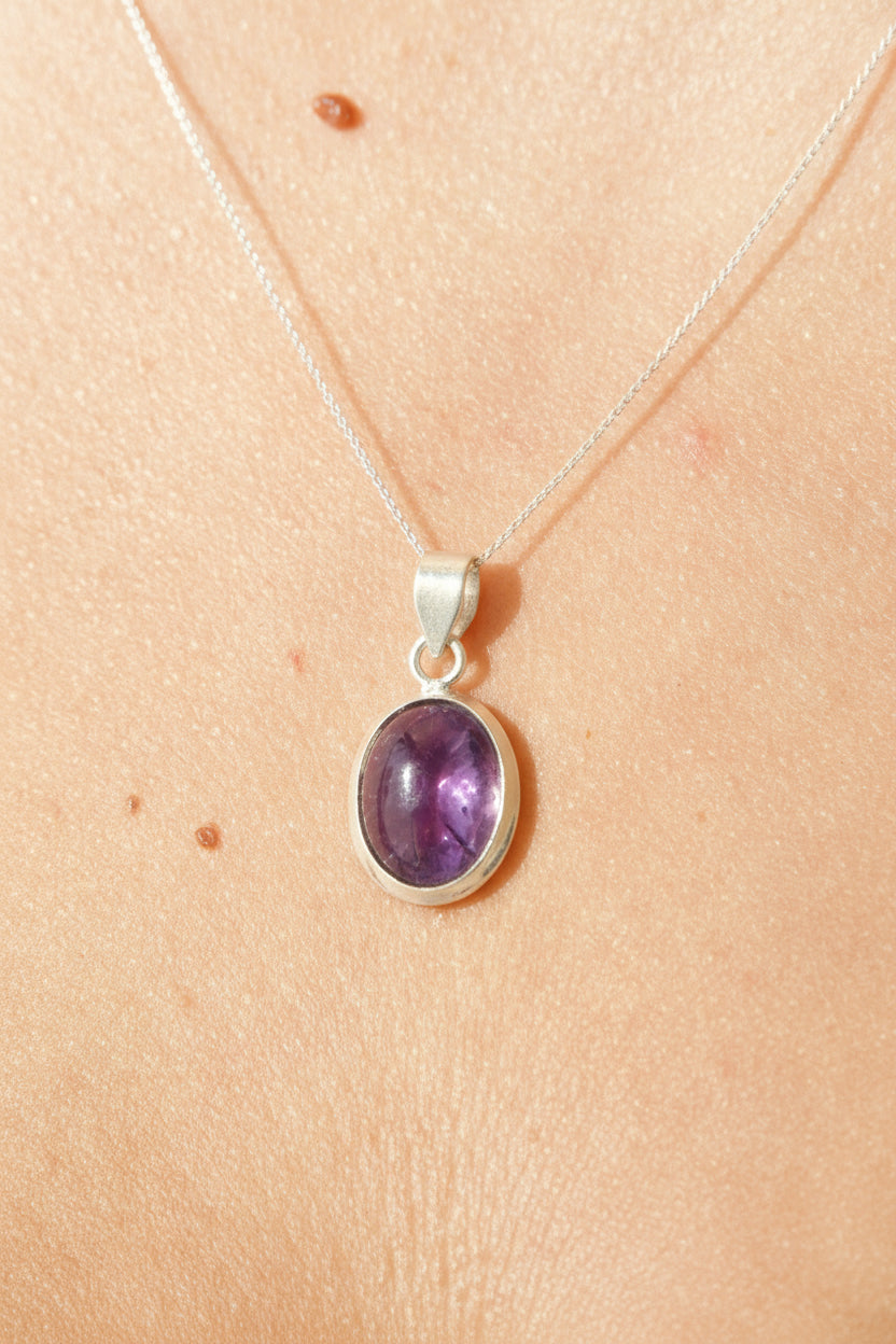 Colgante Amatista Plata de Ley – Protección e intuición