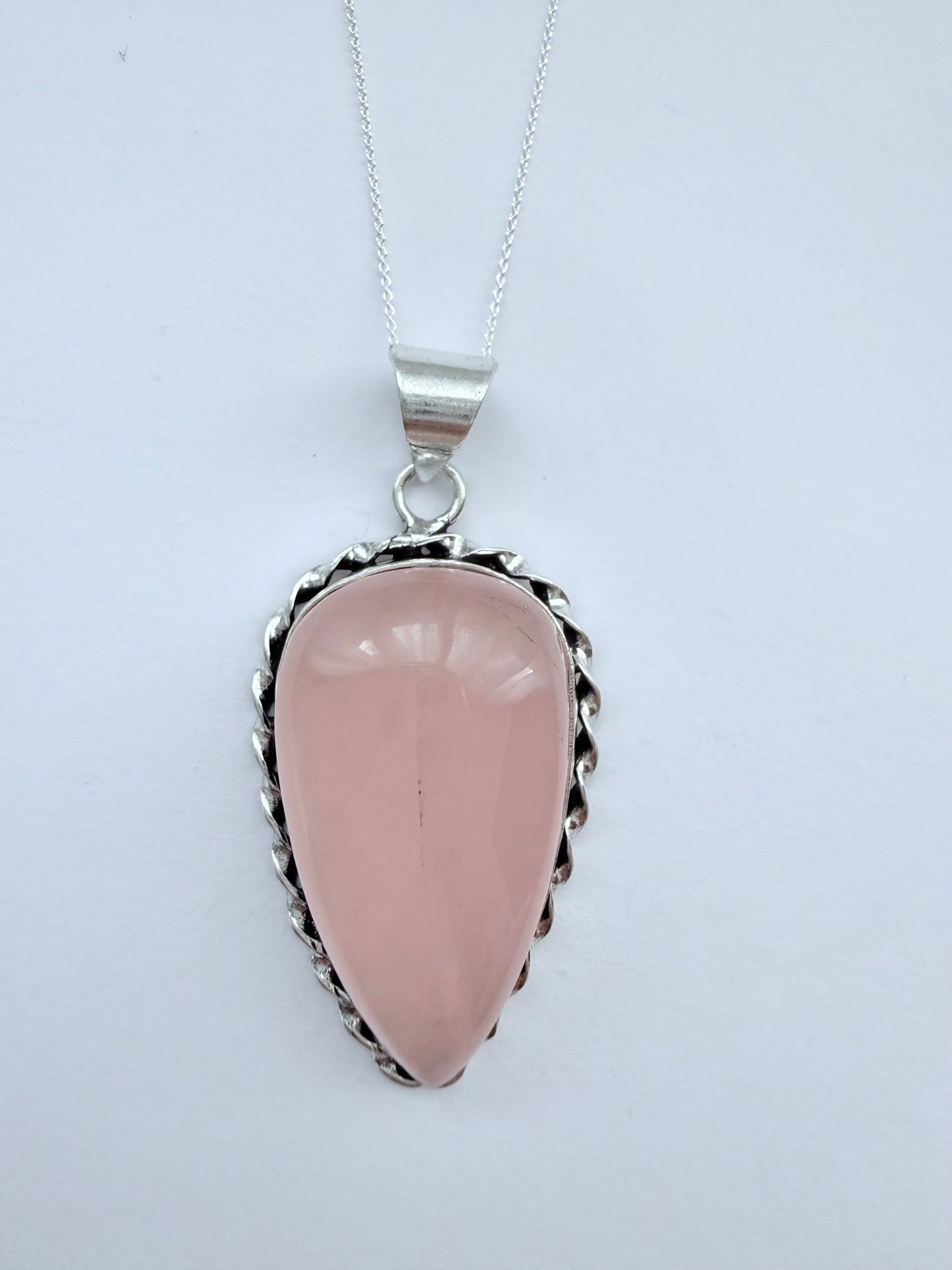 Colgante Alhena · Cuarzo Rosa