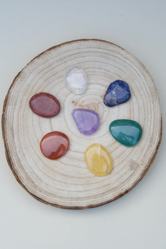 Bolsa Rodados Planos 7 Chakras – Armonía, Equilibrio y Energía Vital