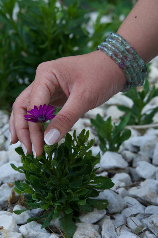 Pulsera fluorita arcoíris – Claridad e intuición