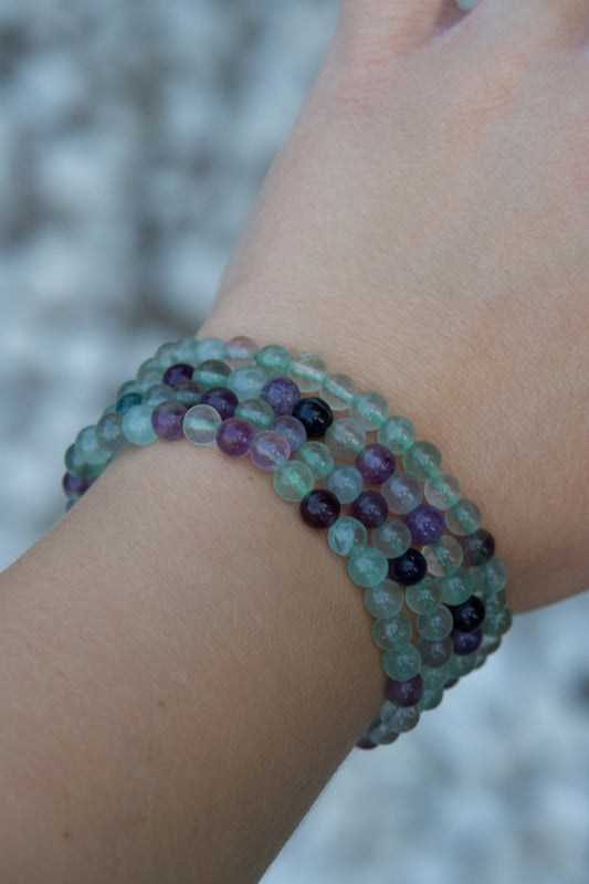 Pulsera fluorita arcoíris – Claridad e intuición