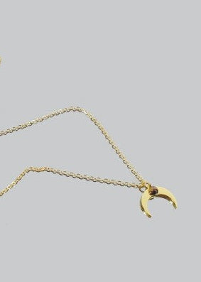 Colgante Luna Invertida con Ojo de tigre - Protección, fuerza y coraje