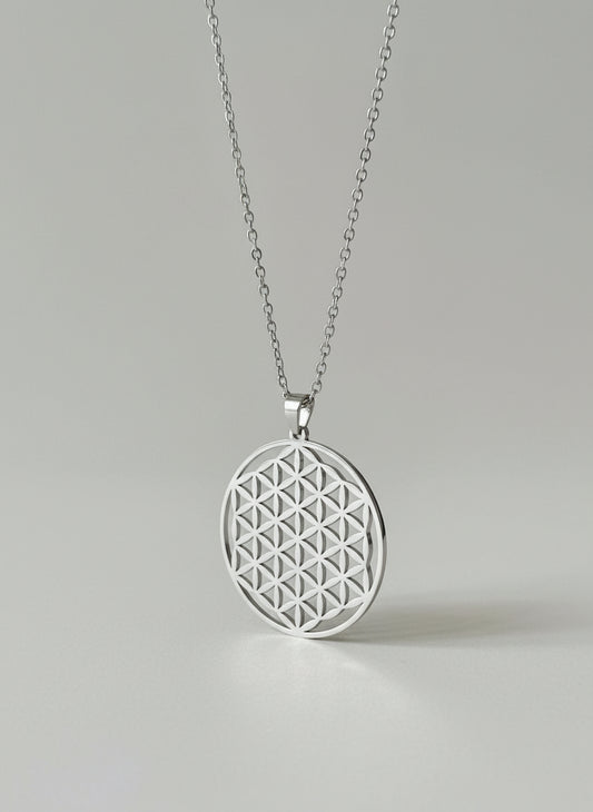 Colgante Flor de la Vida plateado