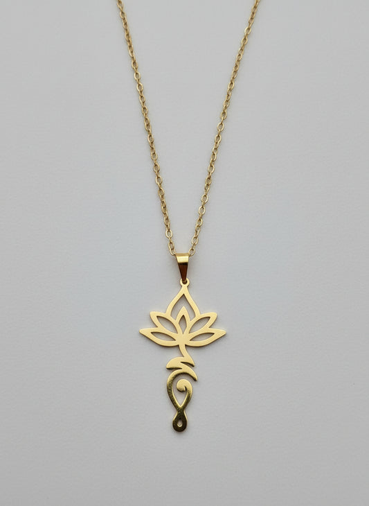 Colgante Unalome y Flor de Loto